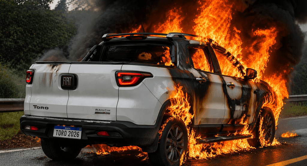 Atenção total: risco de incêndio na Fiat Toro 2026; descubra se é hora de tomar providências