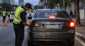 Motorista é parado em blitz por lâmpada de freio queimada e descobre que uma lanterna funcionando não basta